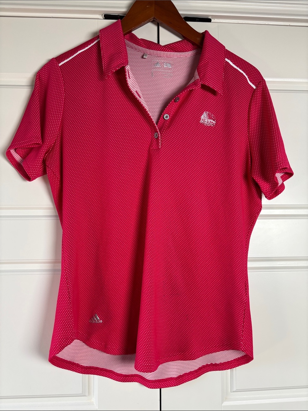 adidas Hot Pink Microdot Golf Polo